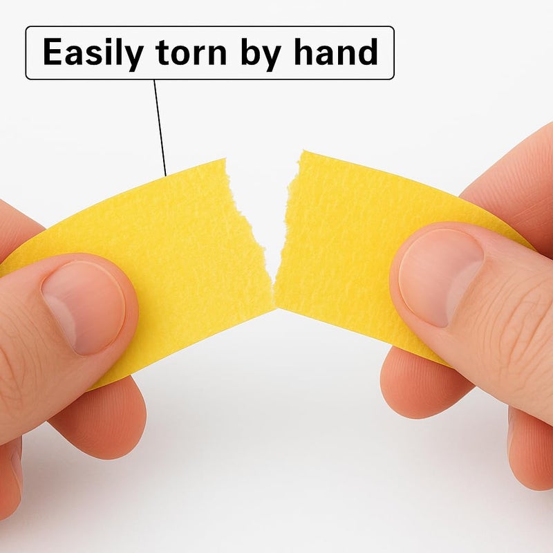 DOAY 3 Pack Yellow Painters Tape - Masking Tape 0.50 Inch Wide - Multi-Surface, Smart Adhesion, Indoor & Outdoor - 270FT Total - Paint Tape for DIY, Labeling, Art, Car, General Purpose (#3910) - Image 5